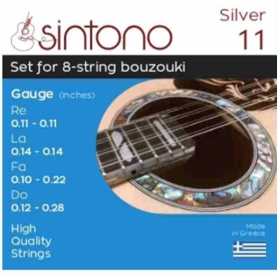 8xordo-11_sintono.jpg Σετ Χορδές για Τετράχορδο Μπουζούκι Sintono | Χορδές 8χορδου Μπουζουκιού Nο. 11 - Image 1