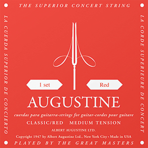 augustin-red.png Strings Augustine Classic Red Medium Tension - Image 1