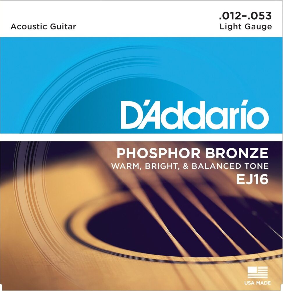 daddario-ej16.jpg Χορδές Ακουστικής Κιθάρας D'Addario EJ16 Phosphor Bronze | 12-53 Light - Image 1