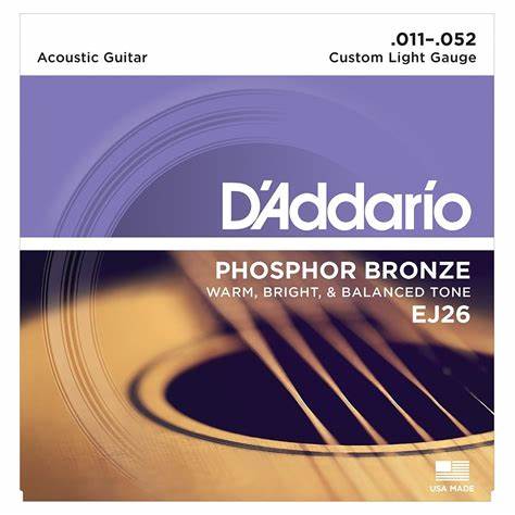 daddario-ej26.jpg.jpg Χορδές Ακουστικής Κιθάρας D'Addario EJ26 Phosphor Bronze | 0.11-0.52 - Image 1