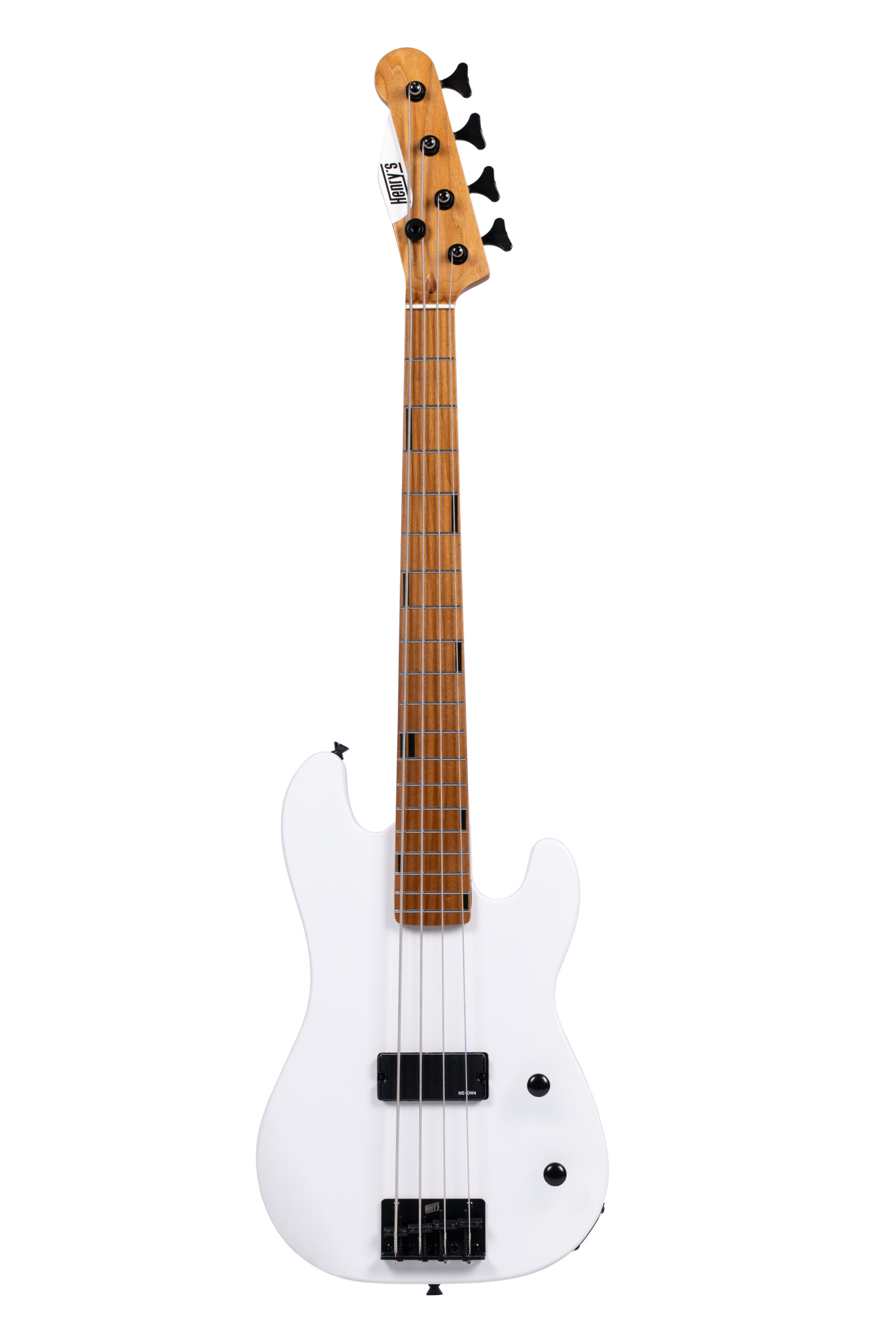 HEMB4WH_01 Henry's Cats MB-4 Marv Short Scale Ηλεκτρικό Μπάσο, Λευκό - Image 1