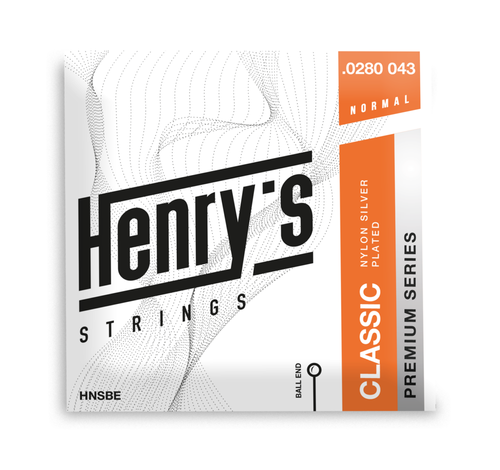 HNSBE 01 Henry's Strings Classical Guitar, Ball End, Nylon Silver - Image 1