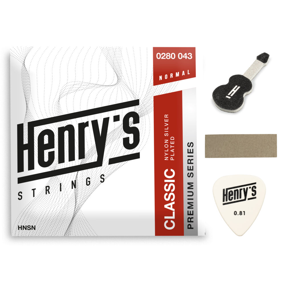 HNSN 01 Henry's Strings Classical Guitar, Nylon Silver, Normal Tension - Image 1