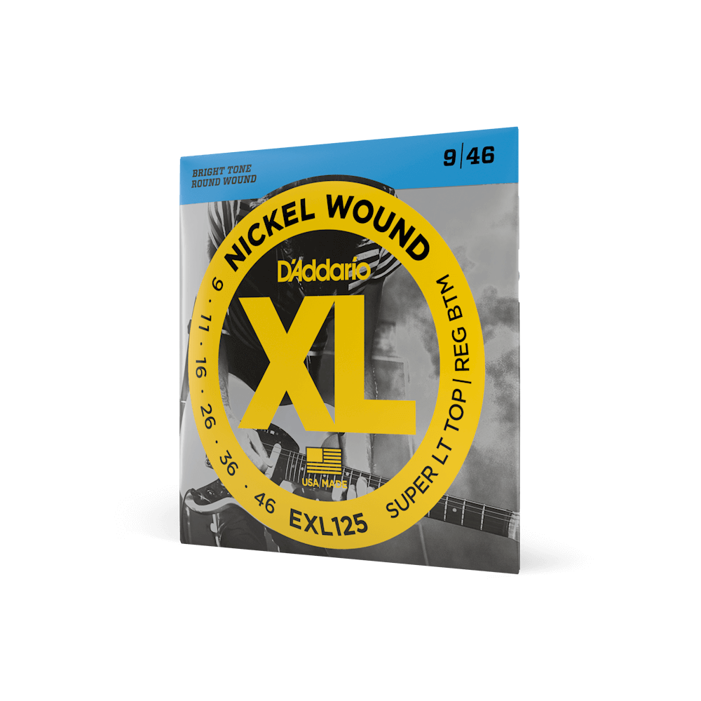 ds_exl125_main_transparent D'Addario EXL125 Χορδές Ηλεκτρικής Κιθάρας, Super Light Top/Regular Bottom 09-46 - Image 1