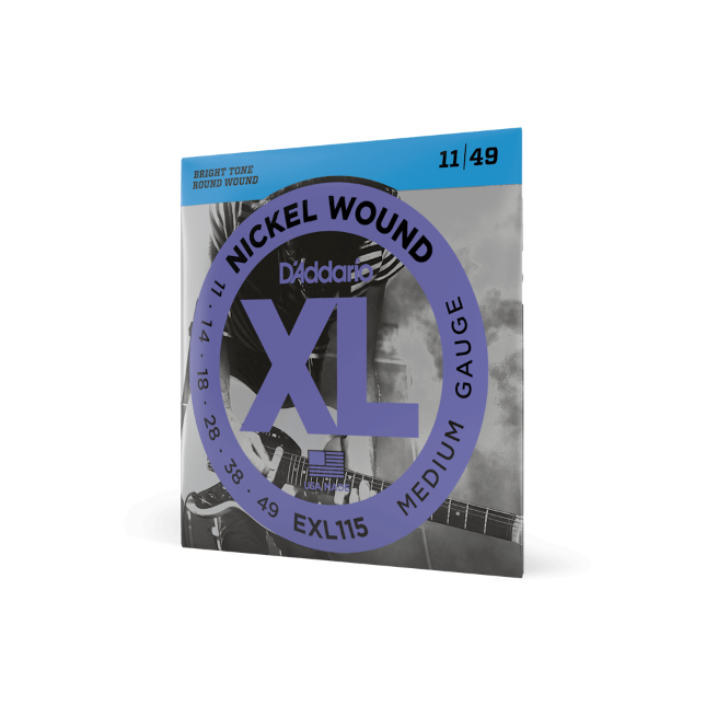 D'Addario EXL115 Nickel wound Electric Guitar Strings | Medium 11-49