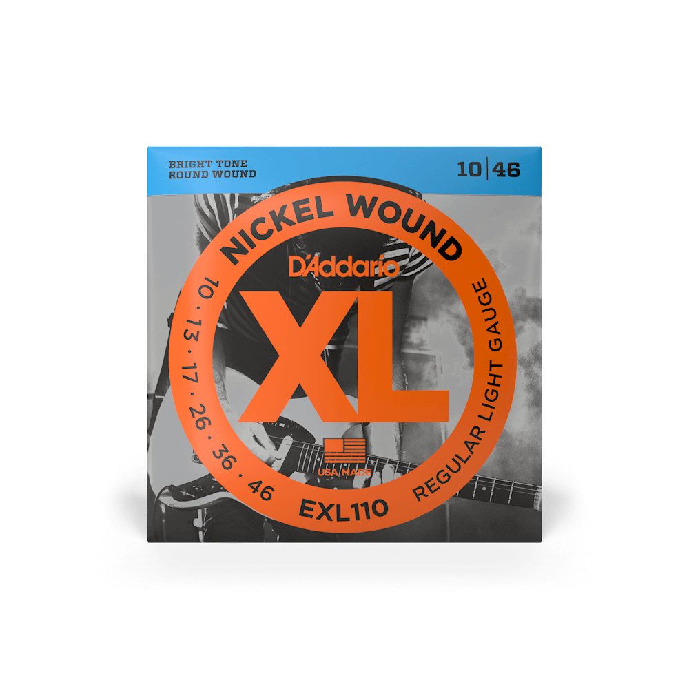 D'Addario EXL110 Nickel wound Electric Guitar Strings | Regular Light 10-46