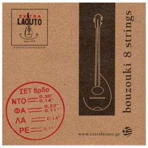 Extra Laouto Set 8-Χορδου Μπουζουκιού-0.11 | Χορδές για Τετράχορδο Μπουζούκι