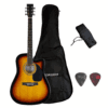 Romanza 030C Acoustic Guitar Set | Cutaway Guitar with Gig Bag, Strap and Picks