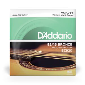 D'Addario EZ920 85/15 Bronze Acoustic Guitar Strings, Medium Light, 12-54