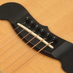 D'Addario Injected Molded Bridge Pins with End Pin Set, Ebony with Ivory Dot