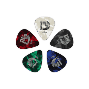 Alternative view of D'Addario Classic Pearl Celluloid Picks 5-Pack (0.5mm, 0.7mm & 1.0mm)