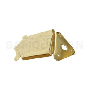 DR. PARTS MTL1/GD Gold Plated Mandolin Tailpiece Replacement