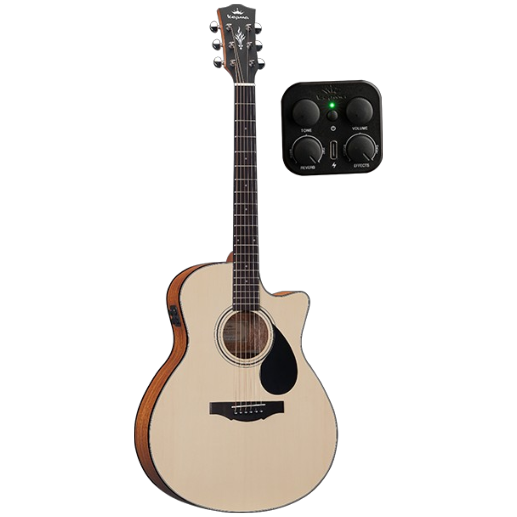 Kepma EACE+ K10 Grand Auditorium Natural Electro-Acoustic Guitar