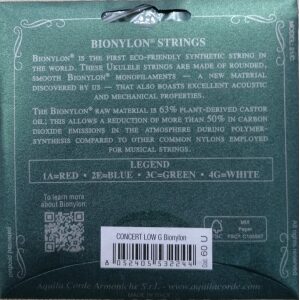 Aquila Bionylon Concert Ukulele Low G strings - Image 2