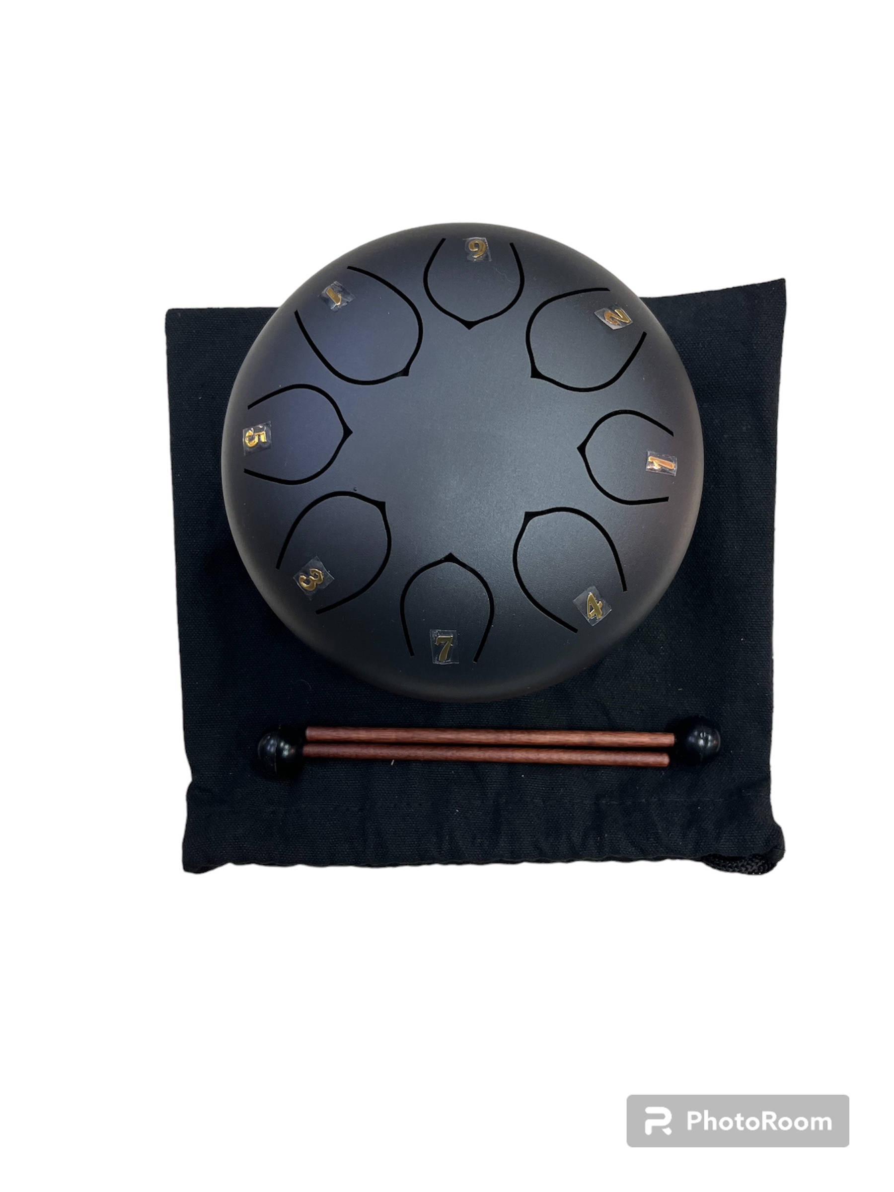 8-Tone Steel Tongue Drum – Dark Grey