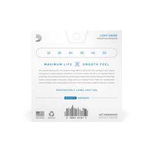 D'Addario XS Phosphor Bronze Coated Acoustic Guitar Strings | 12-53 Light - Image 5