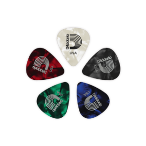 Πένες D'Addario Classic Pearl Celluloid 5-Pack (0.5mm, 0.7mm & 1.0mm) - Image 2