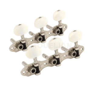 DER JUNG GUITAR MACHINE HEADS SLOTTED HEADSTOCK 3+3 HAUSER PEARL BUTTON NICKEL
