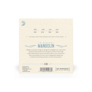 D'Addario EJ62 Mandolin String Set | 10-34 Light, 80/20 Bronze - Image 2