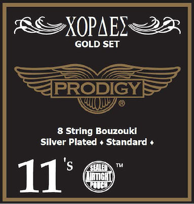 PRODIGY Gold Silver Plated Σετ 8χορδου μπουζουκιού-0.11