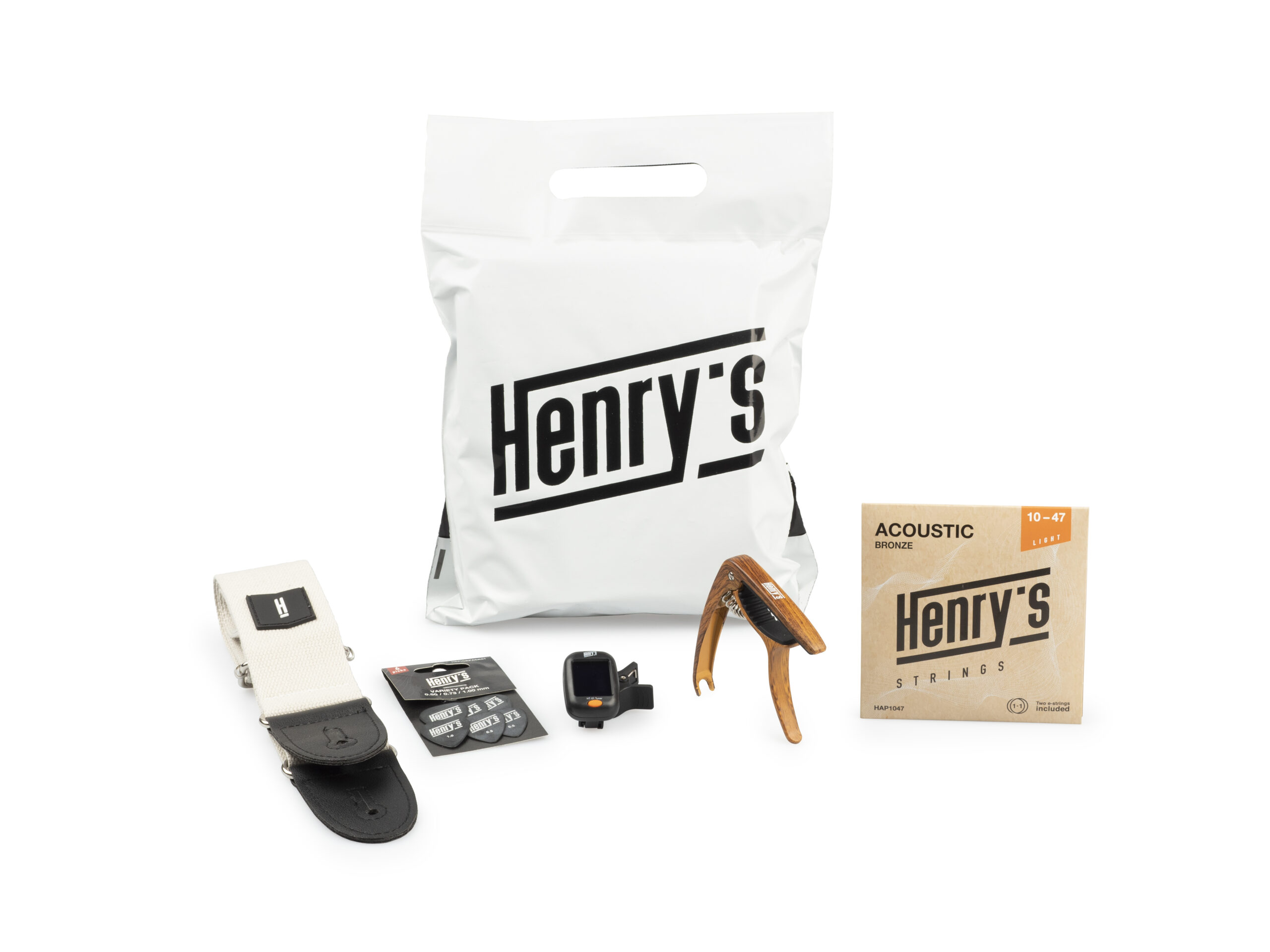 HENRY'S Acoustic Pack – Χορδές, Καποτάστο, Κουρδιστήρι, Πένες, Ζώνη