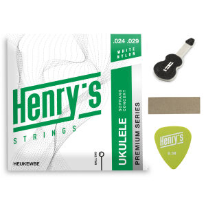 Henry's Strings Soprano/Concert Ukulele, Ball End, Nylon