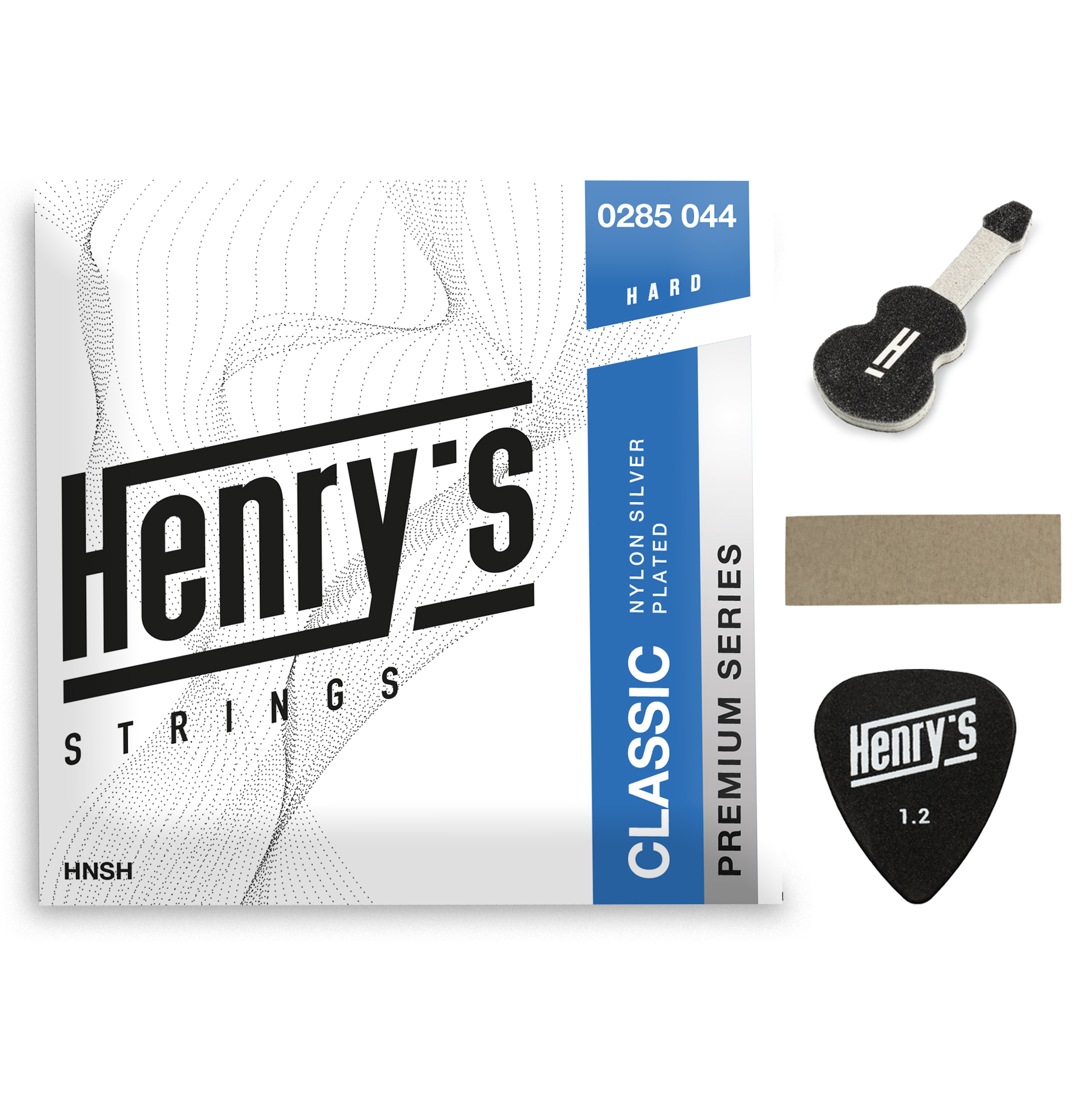 Henry's Strings Classical Guitar, Nylon Silver, Hard Tension